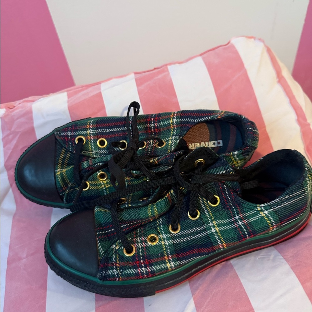 Girls Plaid converse